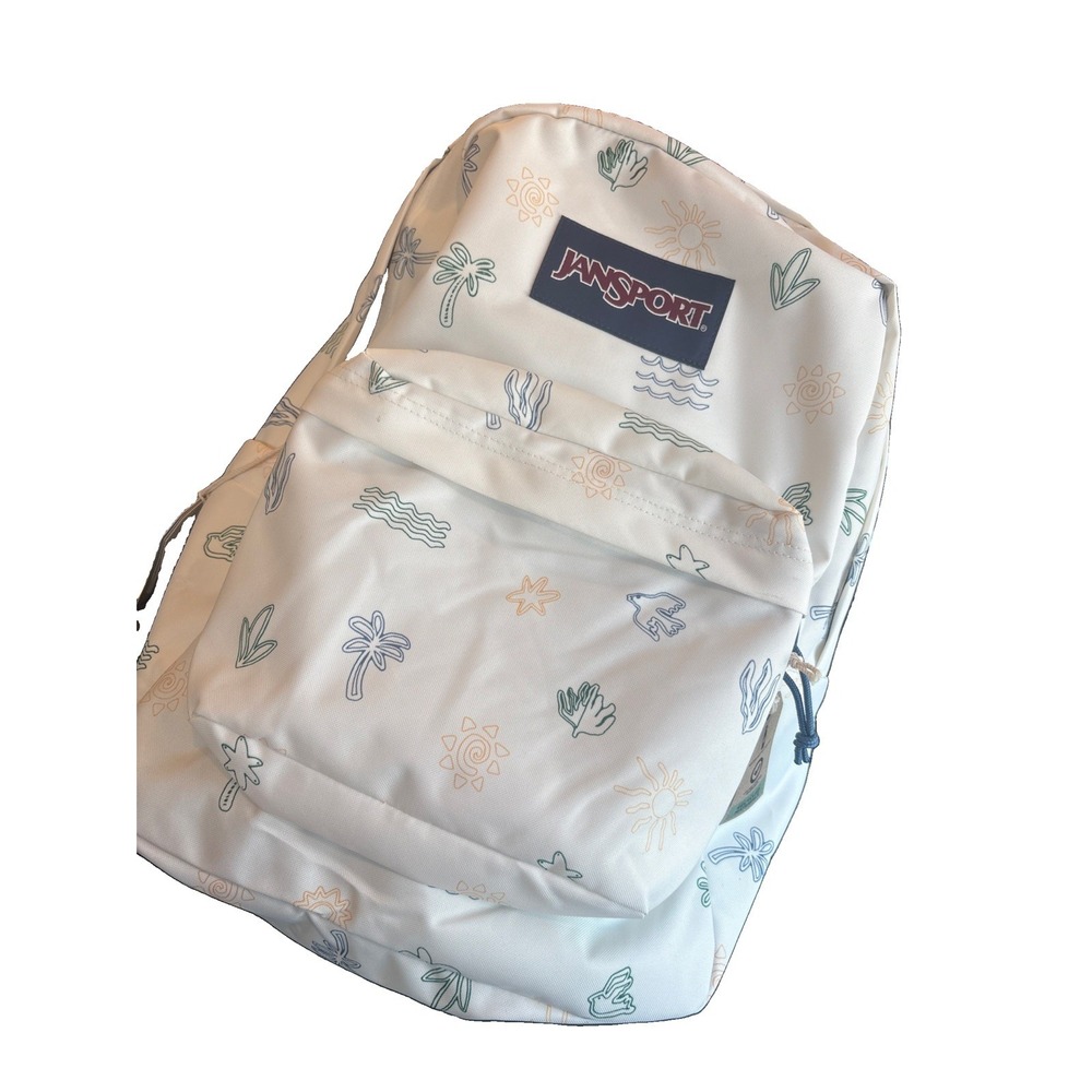 New JANSPORT SuperBreak Laptop Backpack - Sunny Sketches (17" x 13" x 10")